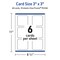 Avery Matte White Square Cards, 3" x 3" Square Rounded Corners